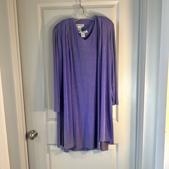 Coldwater Creek Purple 2-piece Dress and jacket, size Medium - Picture 7 of 13